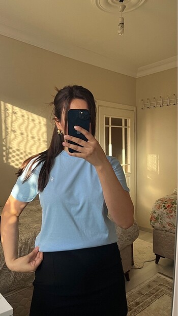 m Beden Polo Ralph Lauren Kadın Lacivert Tişört