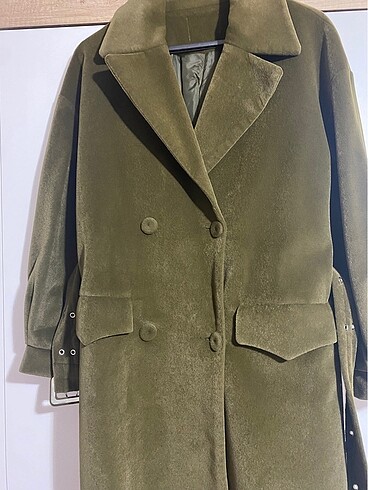 xs Beden Haki renk Oversize kaban