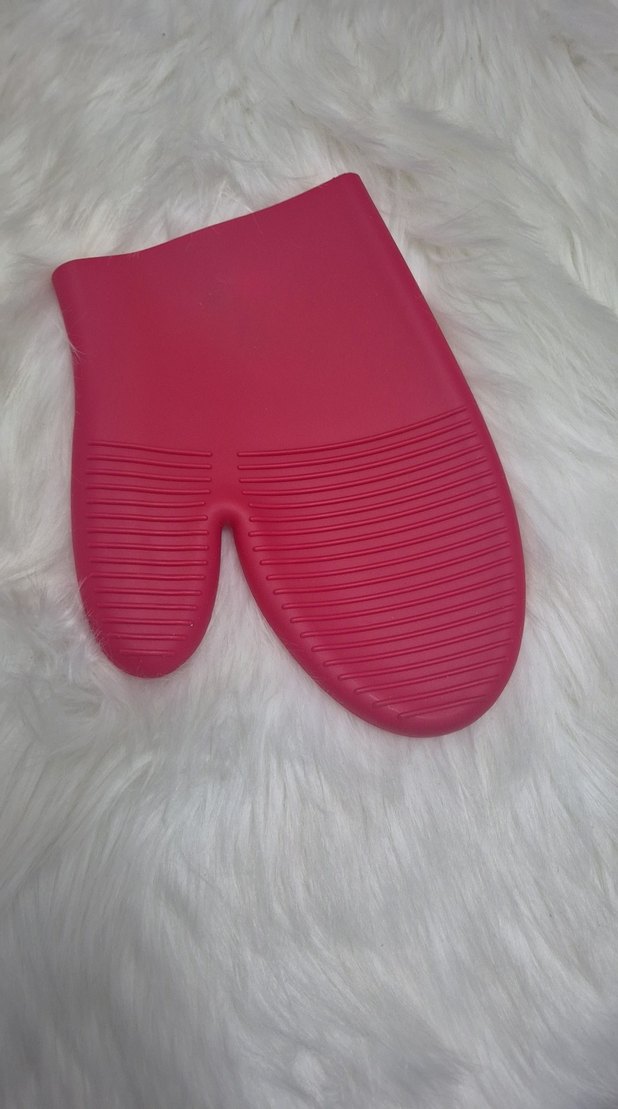 Pembe Silikon Fırın Eldiveni - Görsel 3