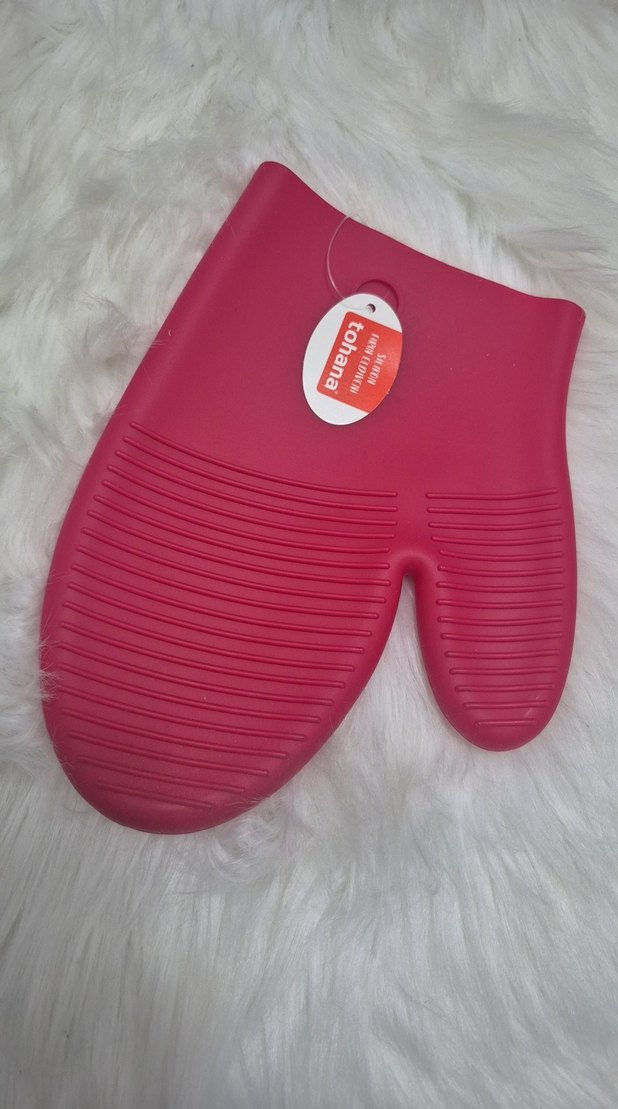 Pembe Silikon Fırın Eldiveni - Görsel 2