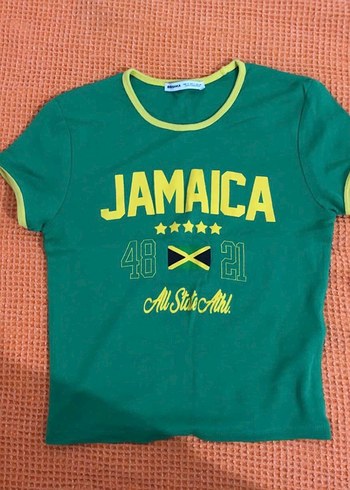 Bershka Kısa Kollu Kadın Crop Tişört - Görsel 2