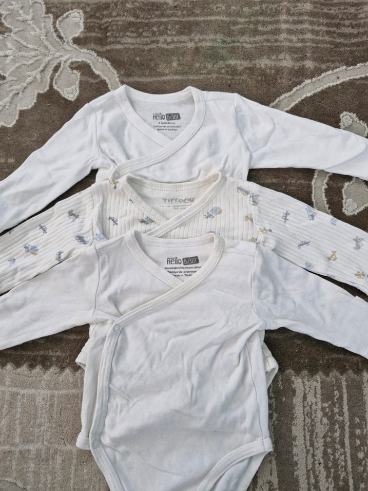 Uzun Kollu Pamuklu Bebek Body Seti - Görsel 2