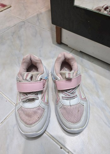 27 Beden Kız Çocuk Pembe Bağcıksız Spor Ayakkabı