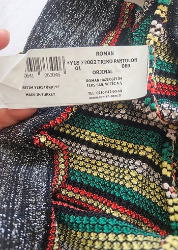m Beden Çizgili Triko Kadın Pantolon ve bluzu