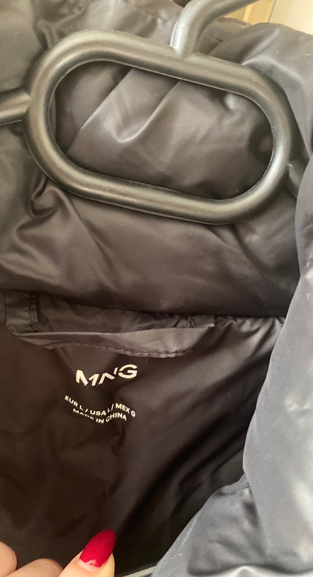 Mango siyah kaz tüyü mont - Görsel 2