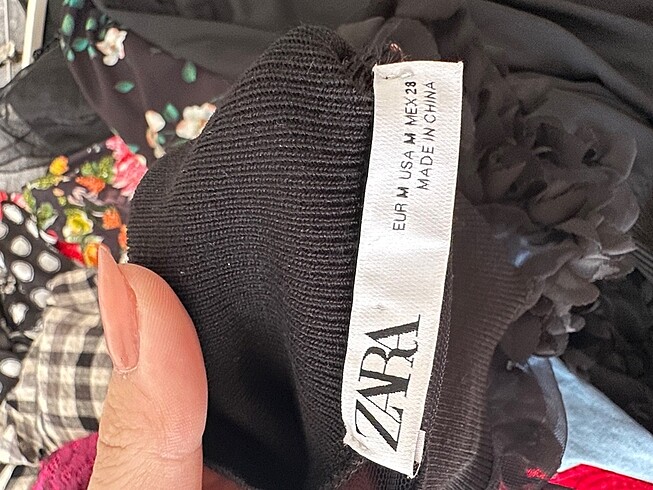 m Beden siyah Renk zara transparan bluz