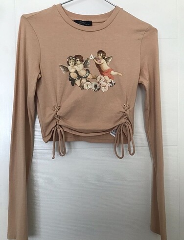 Bershka uzun kollu crop