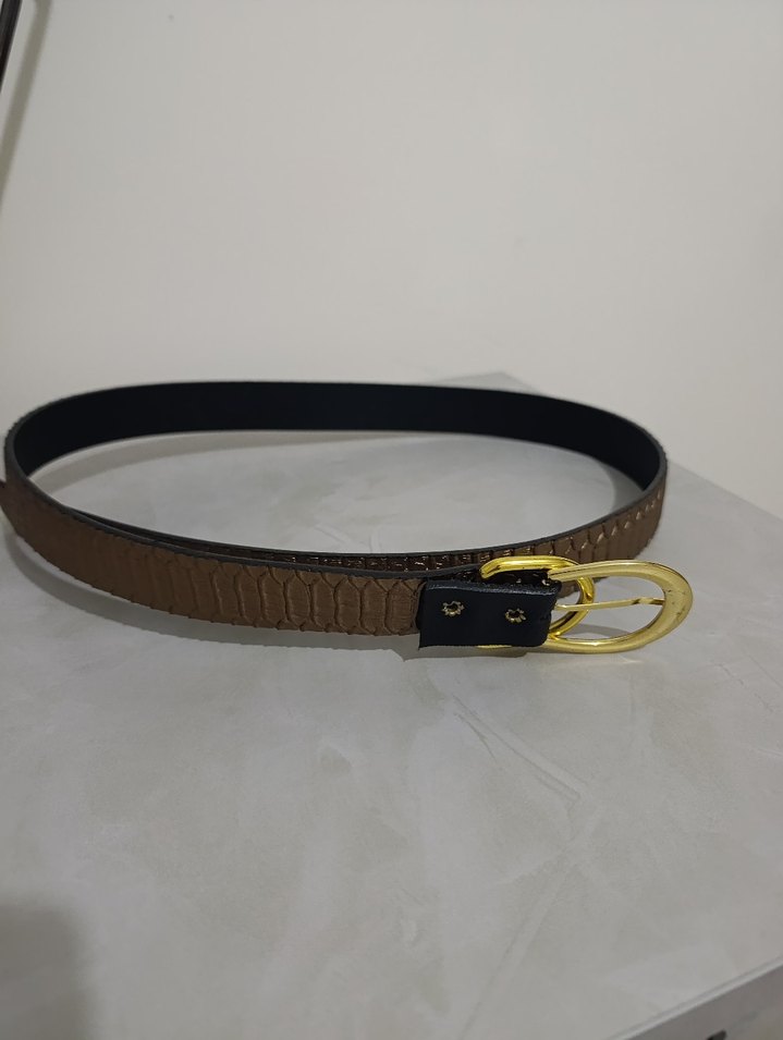 Klasik Kadın Deri Kemer Altın Tokalı - Görsel 2