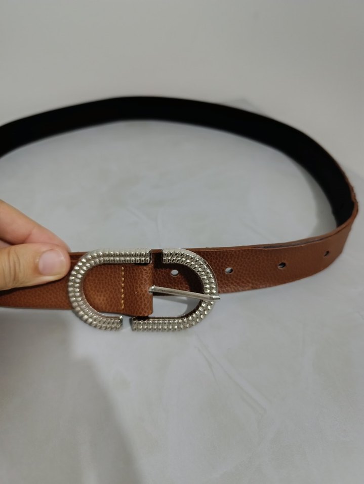 Kahverengi Deri Kadın Kemer - Görsel 2