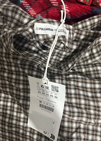 Pull and Bear Pull and bear Düğmeli Bohem Koyu Kahverengi Gömlek