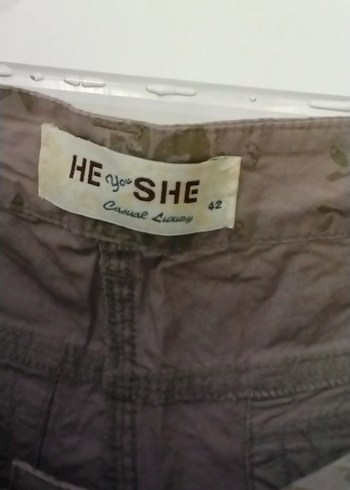 Kuşaklı Keten Hamile Şortu Bej - Görsel 3