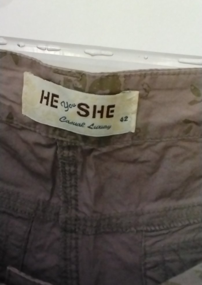 Kuşaklı Keten Hamile Şortu Bej - Görsel 3