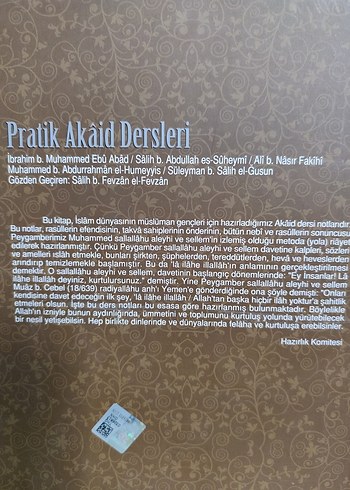 Beden Renk Pratik Akâid Dersleri Kitabı