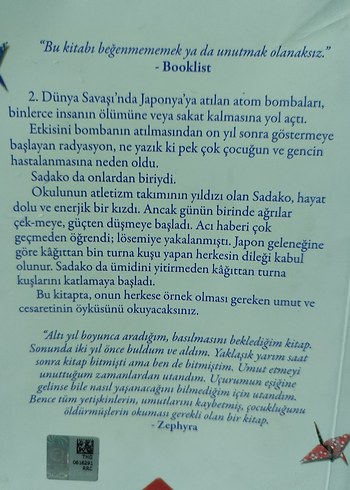 Sadako ve Kağıttan Bin Turna Kuşu - Kitap - Görsel 11