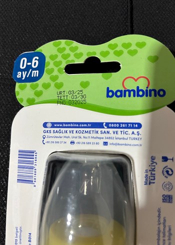 Bambino Sarı Bebek Biberonu 0-6 Ay - Görsel 3