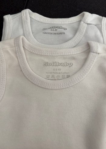 4 adet Bebek Beyaz Kolsuz Pamuklu Body - Görsel 6