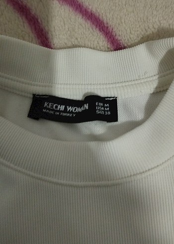 Kız Çocuk Beyaz Kısa Kollu Fiyonklu Tişört - Görsel 3