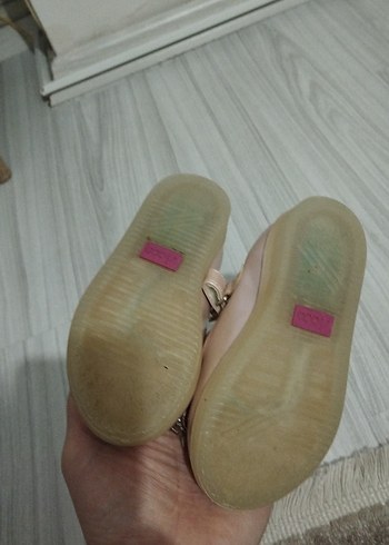 Kız Çocuk Bej Tokalı Babet Ayakkabı - Görsel 5