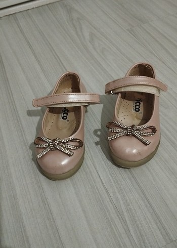 Kız Çocuk Bej Tokalı Babet Ayakkabı - Görsel 4