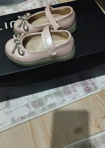 Kız Çocuk Bej Tokalı Babet Ayakkabı - Görsel 2