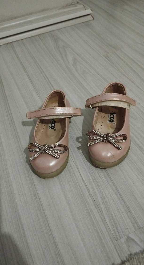 Kız Çocuk Bej Tokalı Babet Ayakkabı - Görsel 4