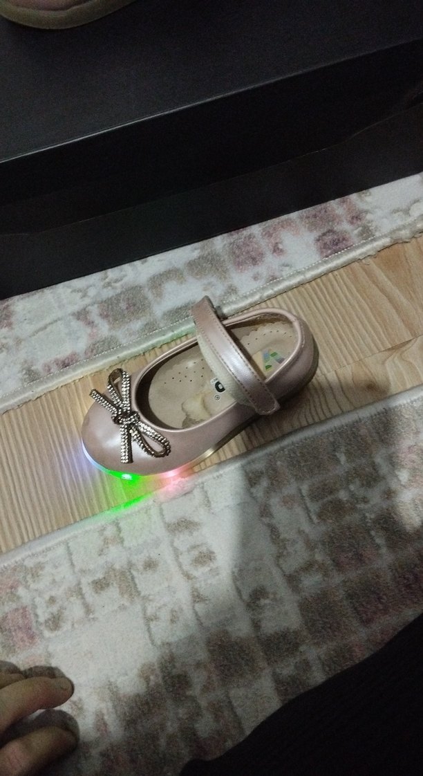 Kız Çocuk Bej Tokalı Babet Ayakkabı - Görsel 3