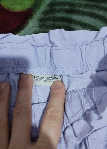 Mor Pastel Rahat Kesim kız cocuk Kumaş Pantolon - Görsel 3