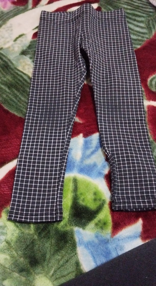 Siyah Beyaz Kareli Kumaş Pantolon - Görsel 2