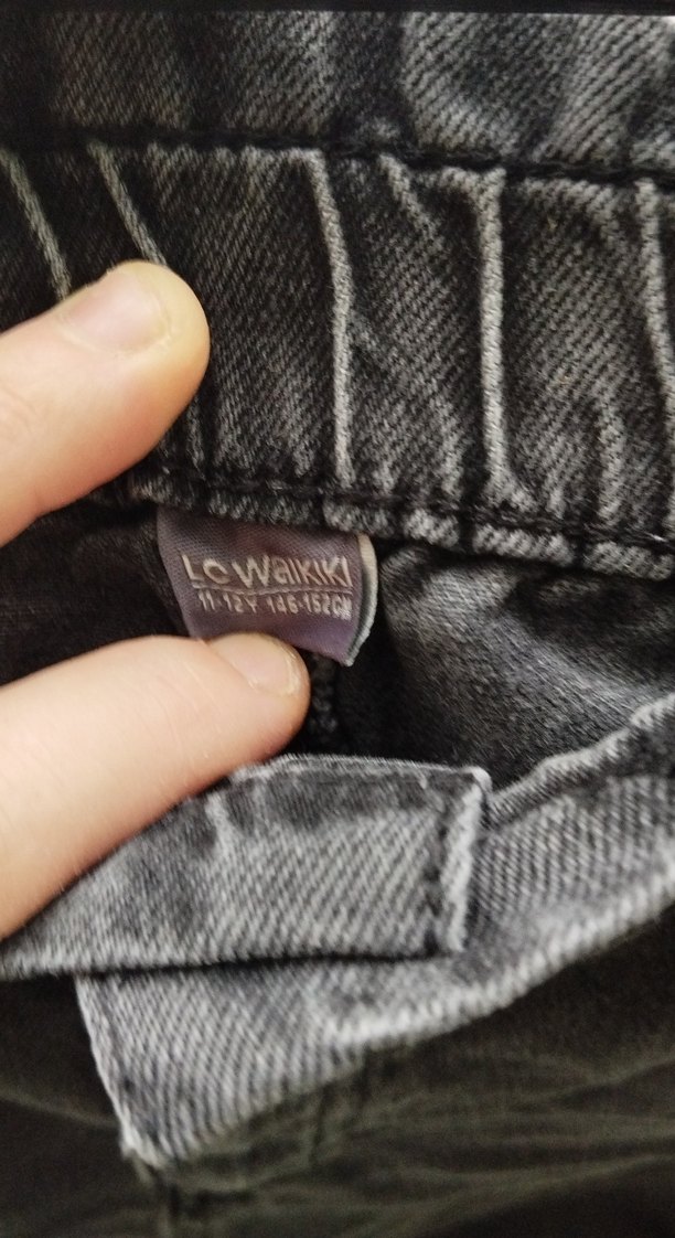 Siyah Kemerli Rahat Kesim Denim Jean - Görsel 3