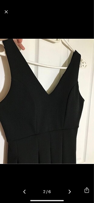 H&M Siyah V yaka kısa elbise