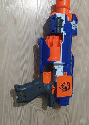 Mavi-Koyu Turuncu Oyuncak Tüfek - Görsel 4