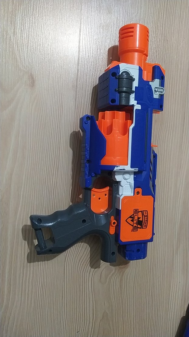 Mavi-Koyu Turuncu Oyuncak Tüfek - Görsel 4
