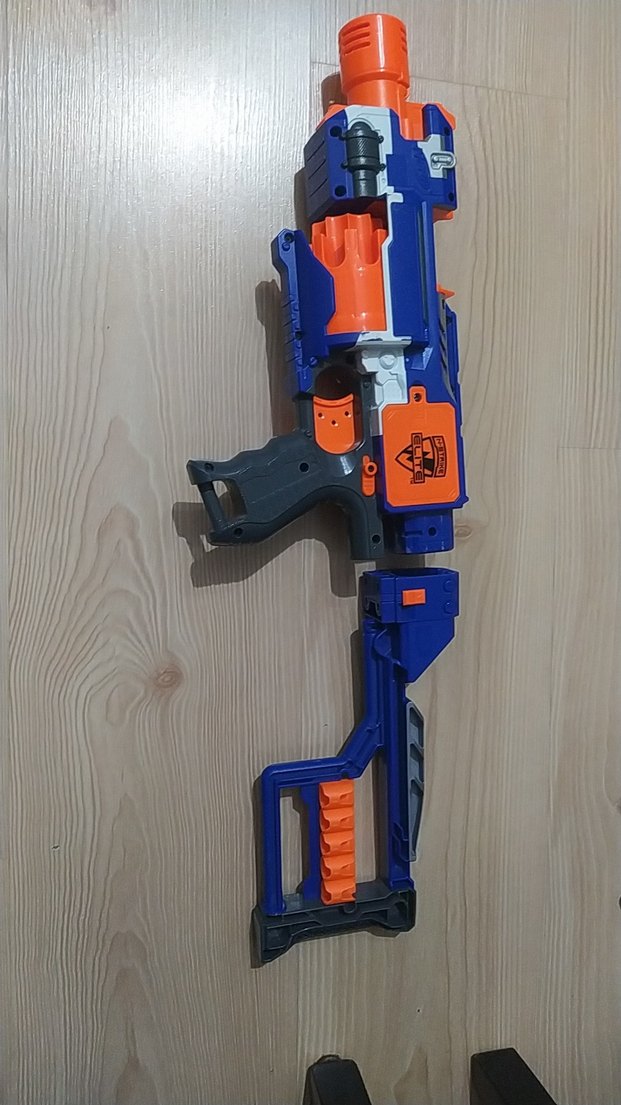 Mavi-Koyu Turuncu Oyuncak Tüfek - Görsel 2