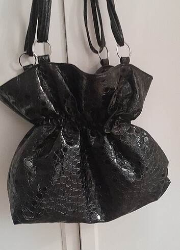  Beden siyah Renk Deri çanta