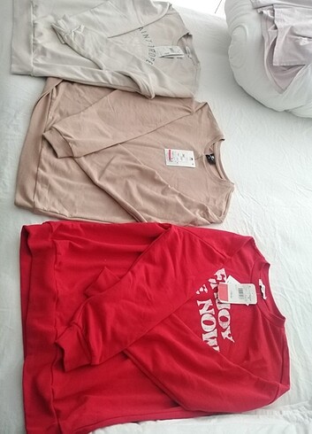 Lc ve lumberjack marka etiketli 3 Sweatshirt+hediye