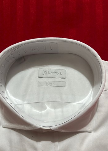 Network Beyaz Uzun Kollu slim Fit Erkek Gömlek