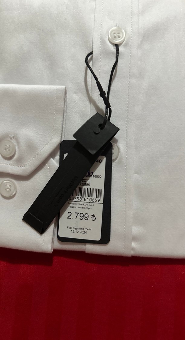 Beyaz Uzun Kollu slim Fit Erkek Gömlek - Görsel 4