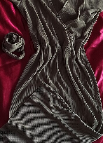 H&M Haki elbise uzun