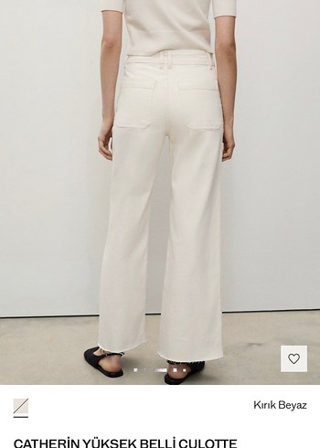 Mango Beyaz Yüksek Bel Regular Fit Kadın Kot Pantolon - Görsel 3