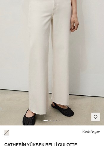 Mango Beyaz Yüksek Bel Regular Fit Kadın Kot Pantolon - Görsel 2