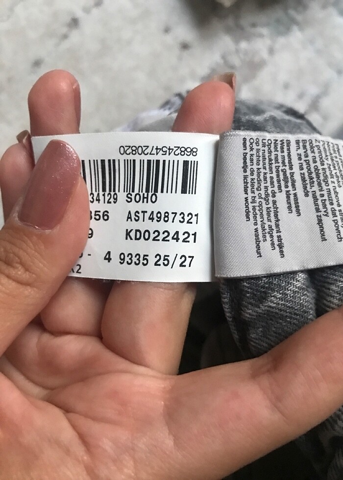 Mavi gri jean - Görsel 4