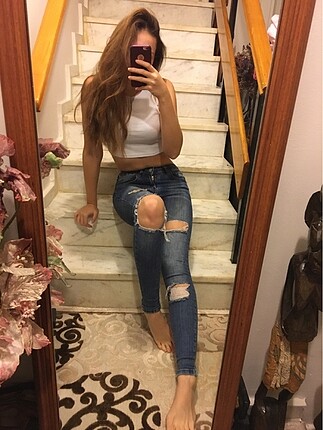 Yırtık skinny jean