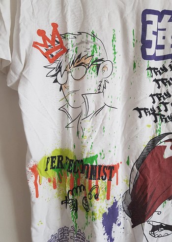 Renkli Baskılı Tişört - Görsel 5