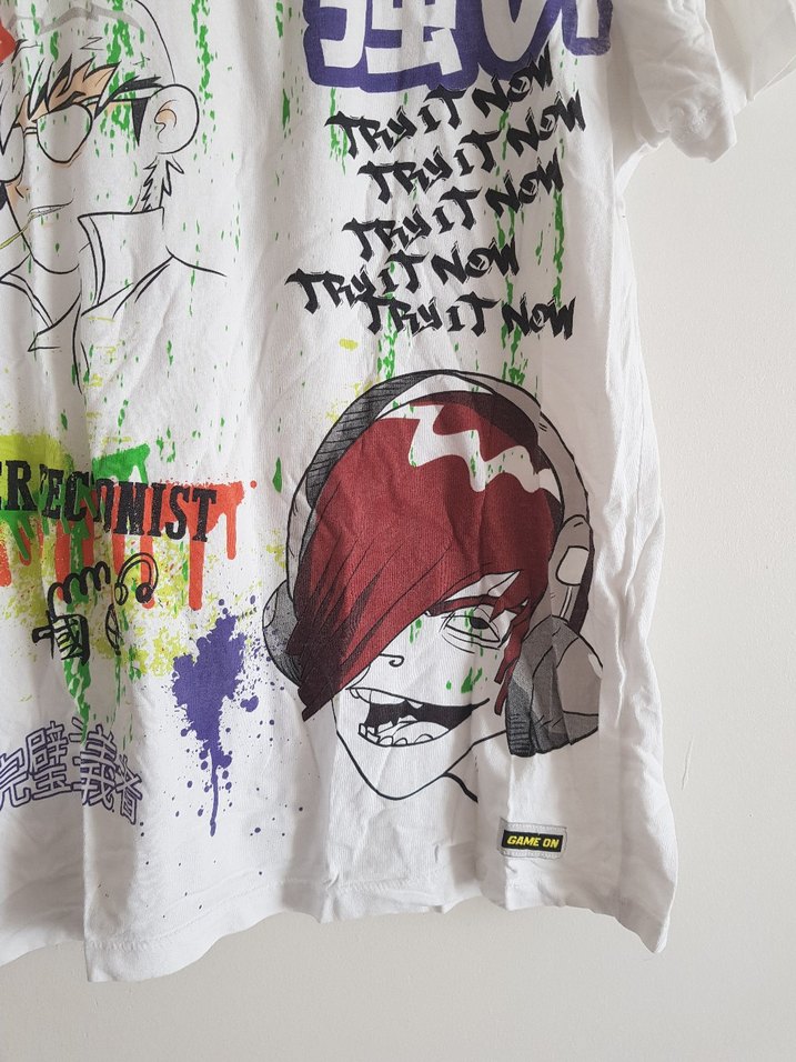 Renkli Baskılı Tişört - Görsel 4