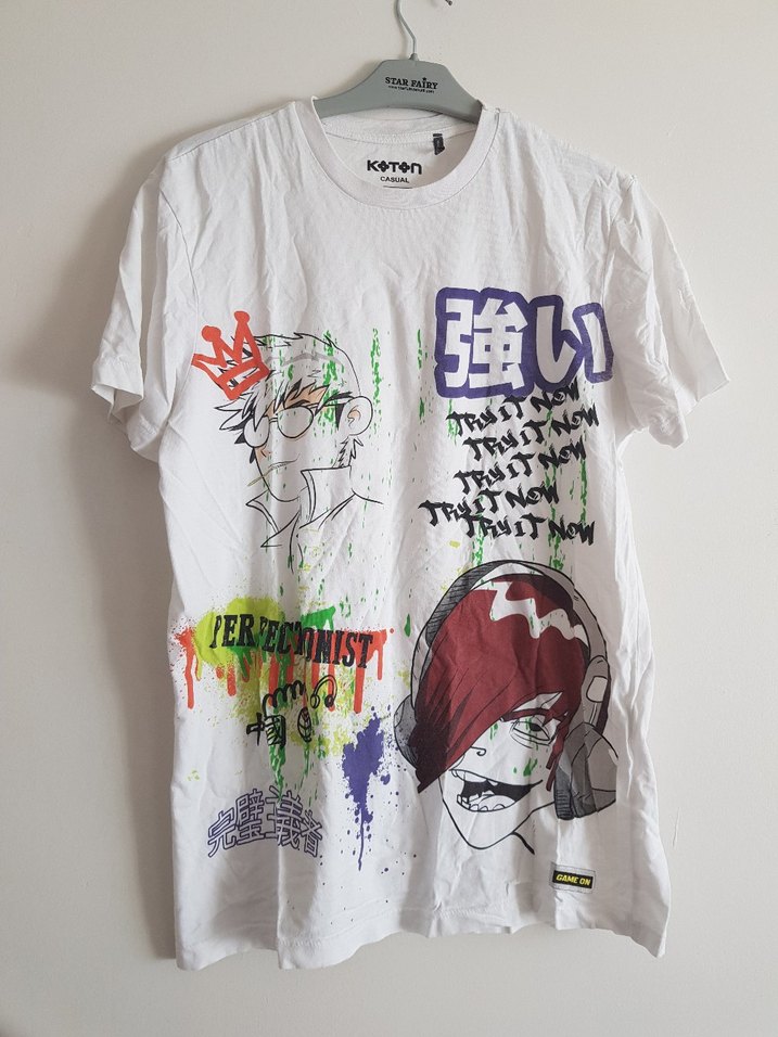 Renkli Baskılı Tişört - Görsel 2