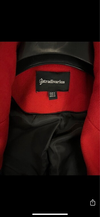 S kırmızı yeni gibi stradivarius kaban