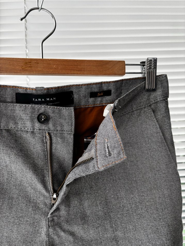 Gri Regular Fit Erkek Ofis Pantolonu - Görsel 3