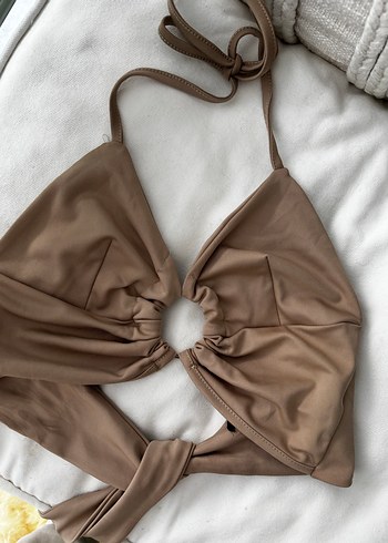 Bej Bohem Tarzı Minimalist Sütyen - Görsel 2