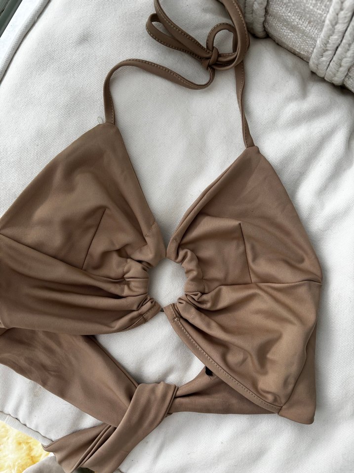 Bej Bohem Tarzı Minimalist Sütyen - Görsel 2