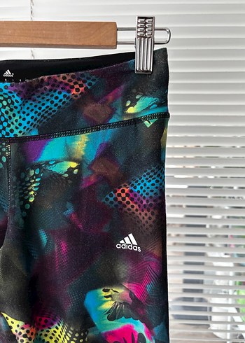 Adidas Çok Renkli Baskılı Midi Tayt - Görsel 4